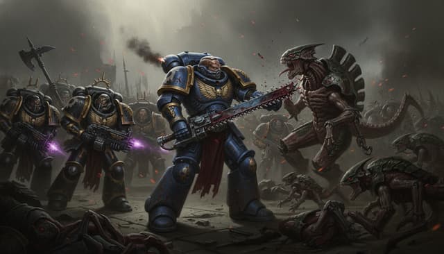 Warhammer 40,000: Space Marine 2 key art